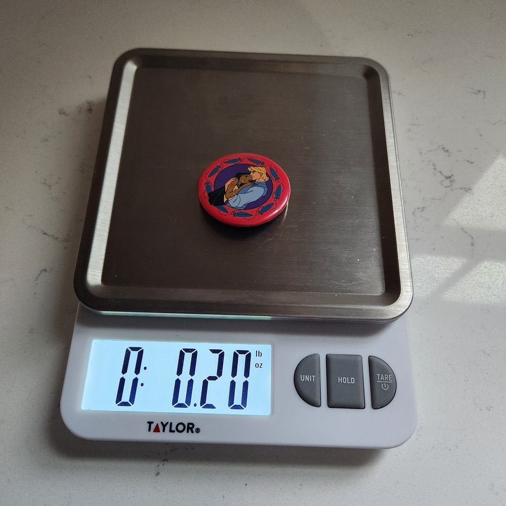 Vintage Collectible Disney Pocahontas John Smith Pin Back Button 1.75 in - Picture 4 of 4